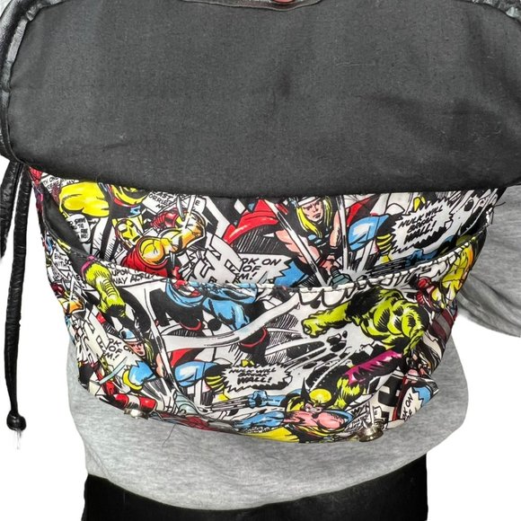 Marvel Flap Over Comic Slouch Backpack Loungefly Avengers Wolverine Thor - Picture 5 of 11